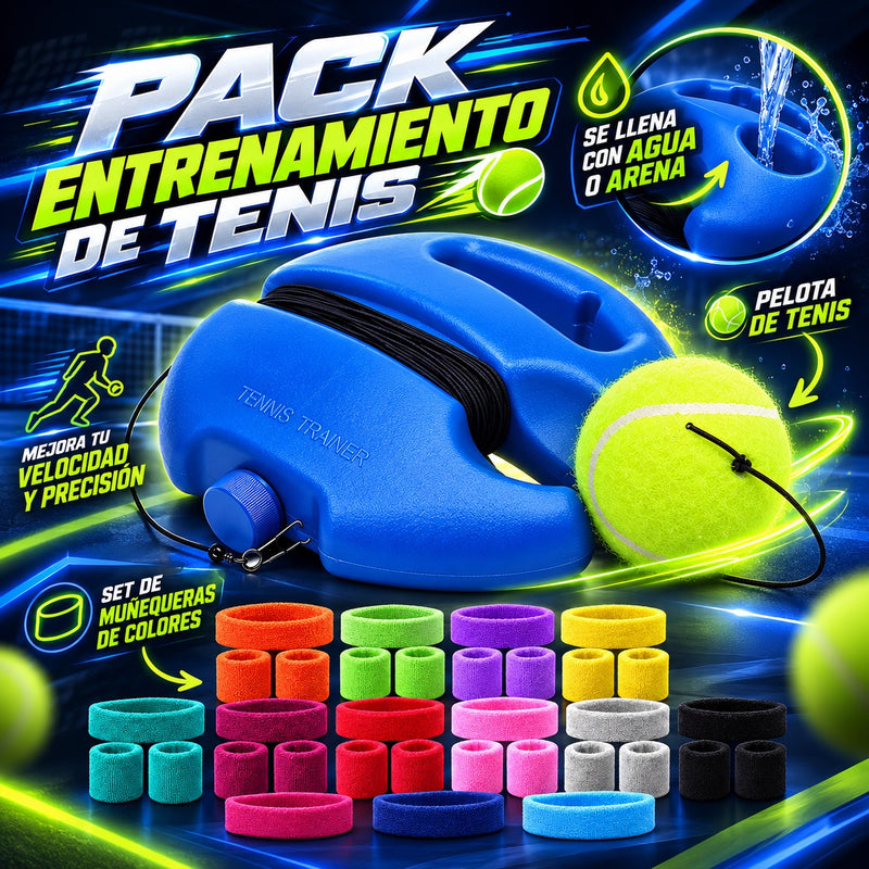 Pack completo Tunny: entrenador, pelota, diadema y muñequeras